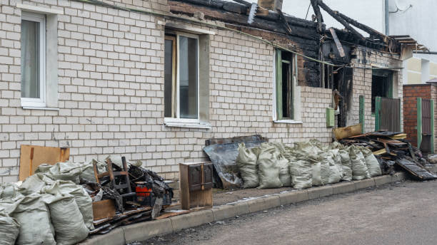 Professional Fire Damage Repair technician working in Parrish, FL